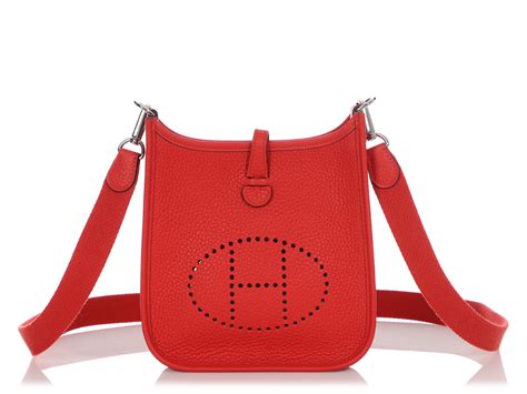 Hermès Rouge Tomate Clemence Evelyne 16 TPM Palladium